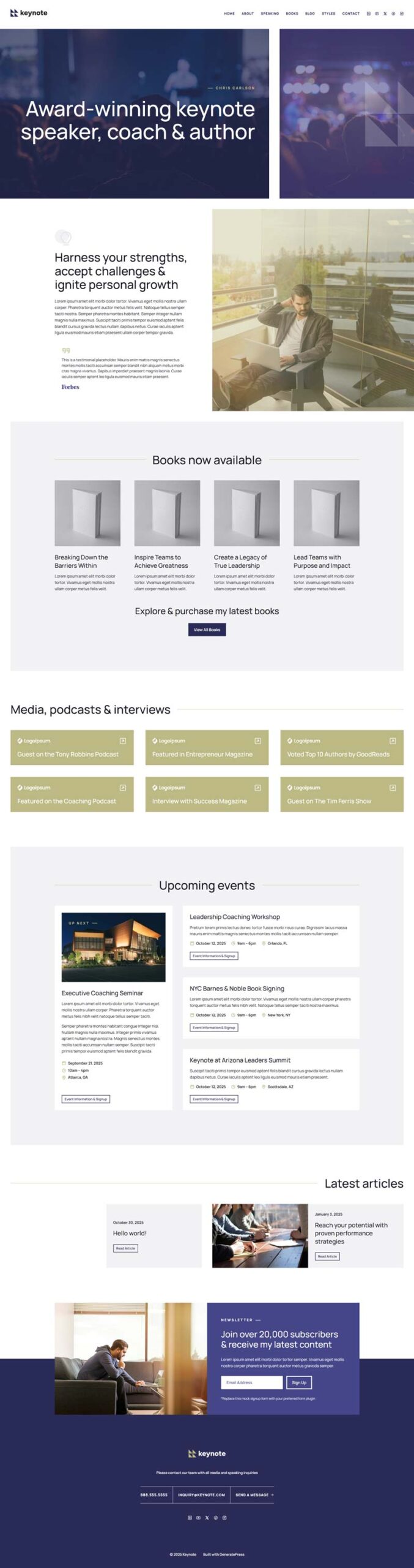 Award-winning keynote speaker, coach & author